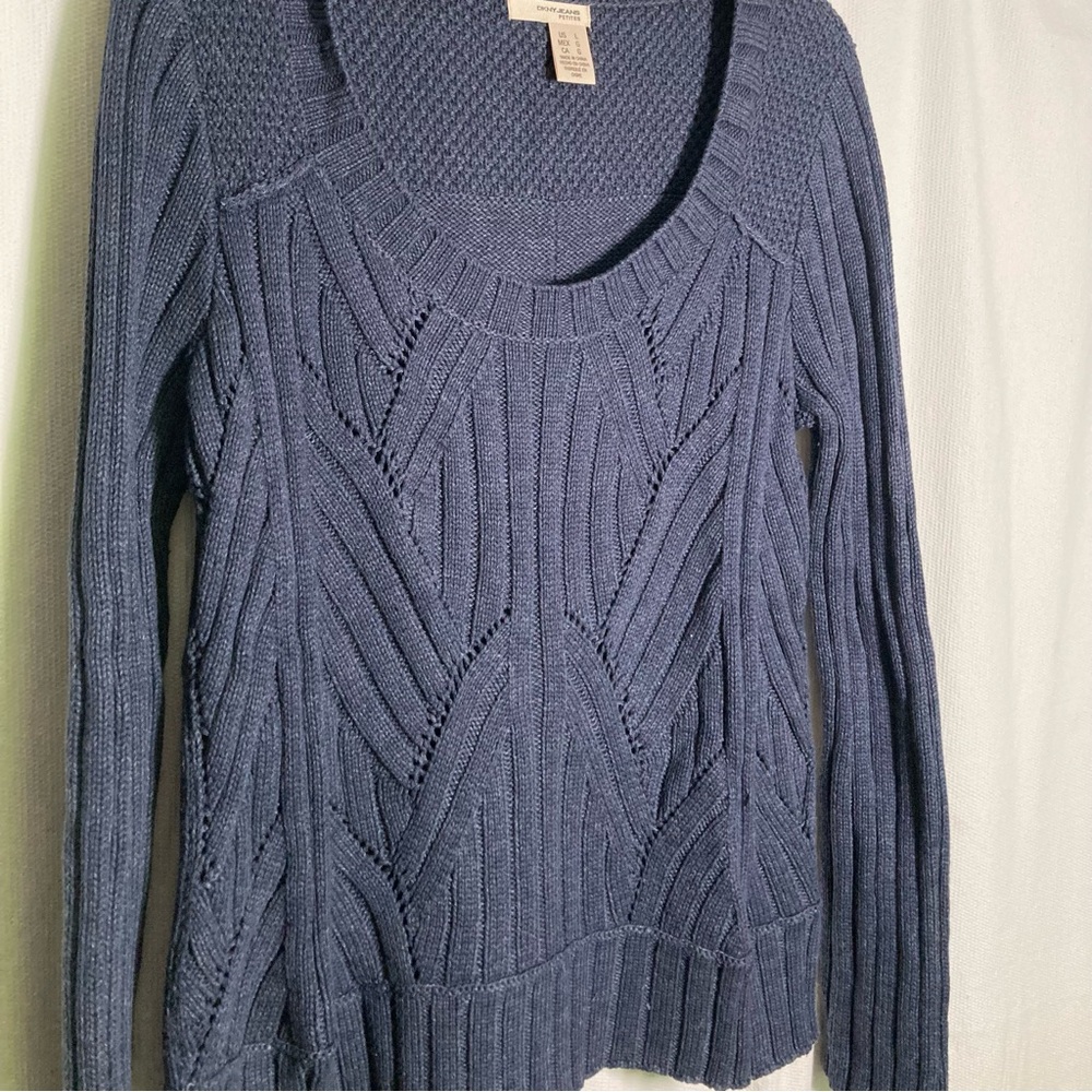 Petite DKNY Jeans cable knit scoop neck - like new